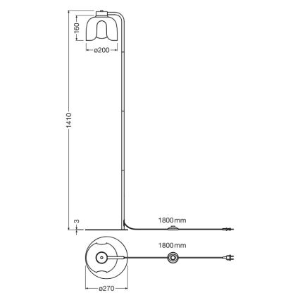 Osram - Lampadaire DECOR COROLLE 1xE27/15W/230V vert