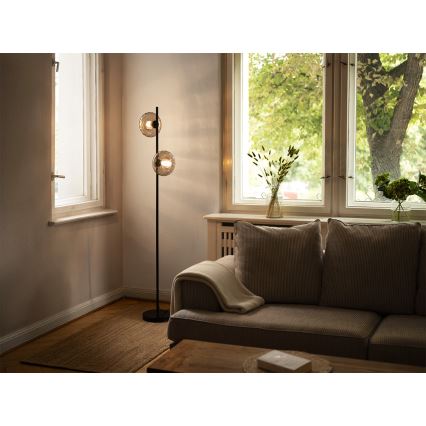 Osram - Lampadaire DECOR SMOKE 2xE14/12W/230V noir/gris fumé