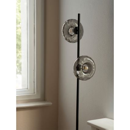 Osram - Lampadaire DECOR SMOKE 2xE14/12W/230V noir/gris fumé