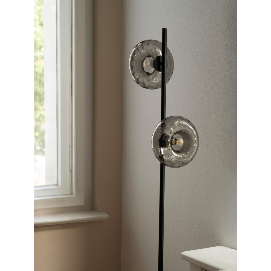 Osram - Lampadaire DECOR SMOKE 2xE14/12W/230V noir/gris fumé