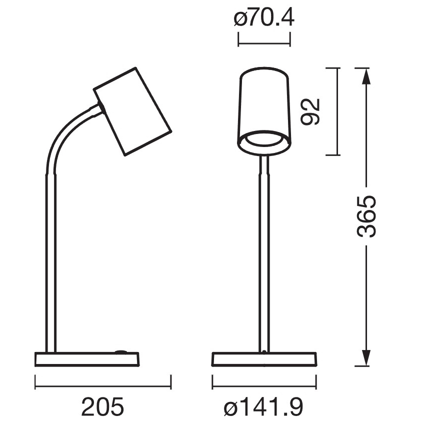 Osram - Lampe de bureau DESK LINE 1xGU10/9W/230V blanche