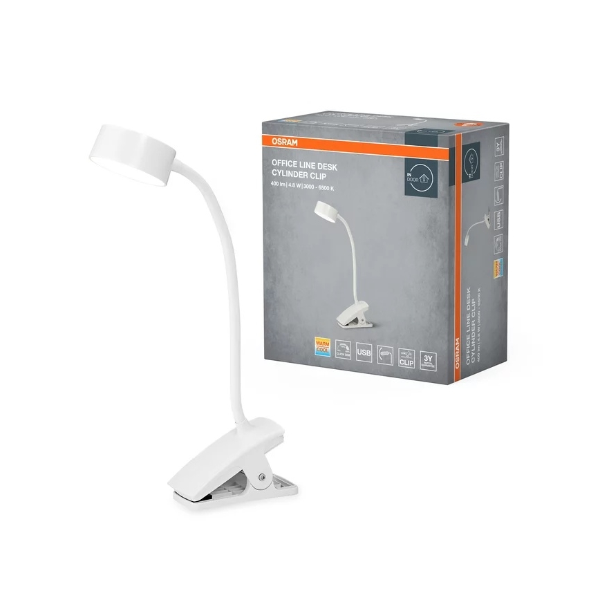 Osram - Lampe de bureau LED dimmable à pince OFFICE LINE LED/4,8W/230V 3000/4000/6500K blanche