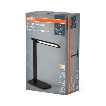 Osram - Lampe LED de bureau dimmable OFFICE LINE LED/7W/230V 3000/4000/6500K noire