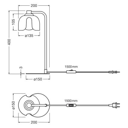 Osram - Lampe de table DECOR COROLLE 1xG9/20W/230V rouge