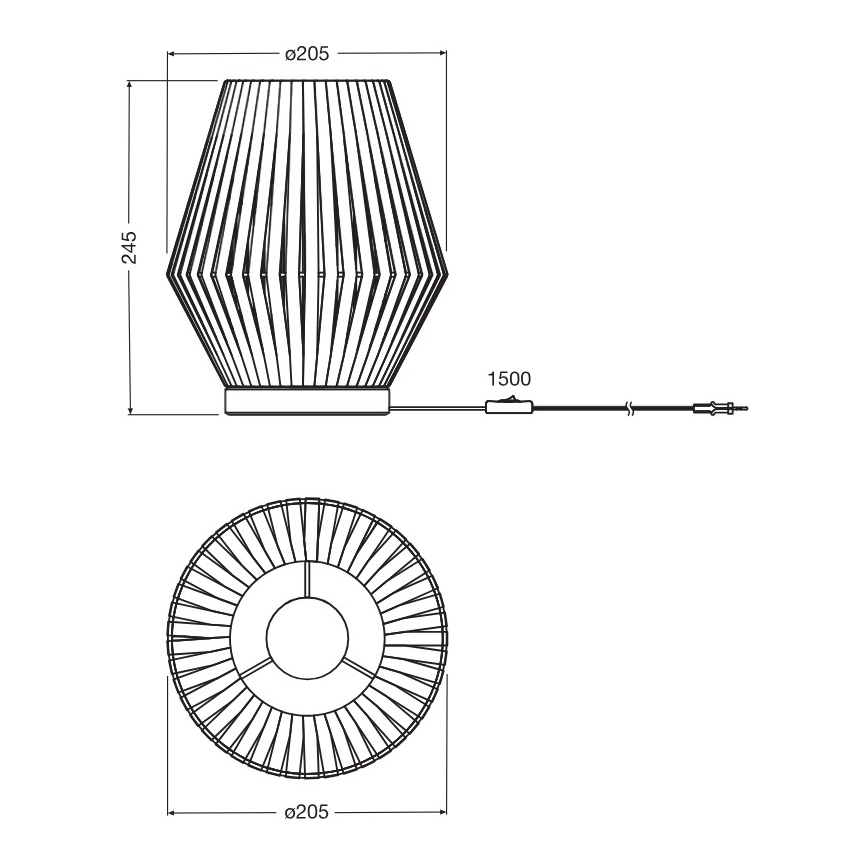 Osram - Lampe de table DECOR STRIPES 1xE14/5W/230V beige