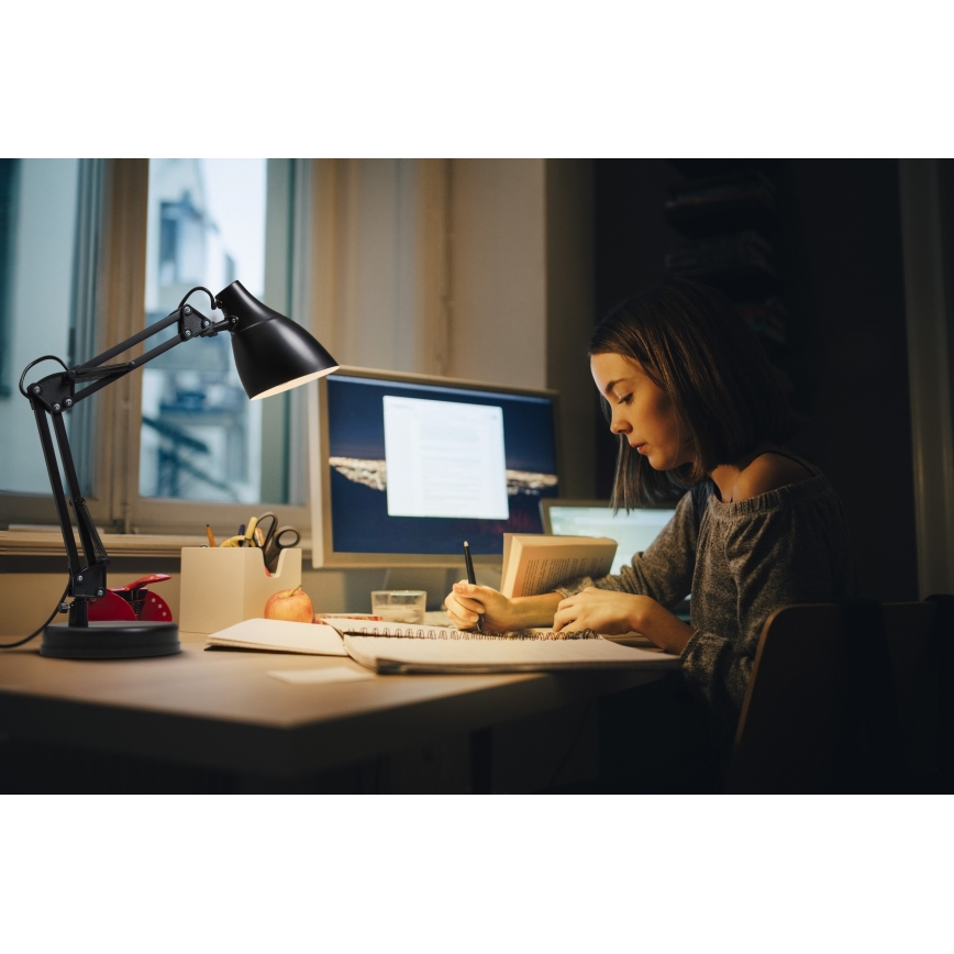 Osram - Lampe de table DESK LINE 1xE27/11W/230V noire