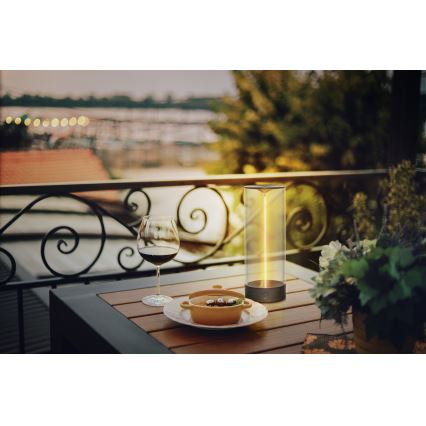 Osram - Lampe de table d'extérieur LED tactile et à intensité variable ENDURA STYLE LED/1,5W/5V 2500 mAh USB IP54 anthracite