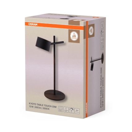 Osram - Lampe de table tactile LED dimmable DECOR KYOTO LED/12W/230V CRI 90 noir