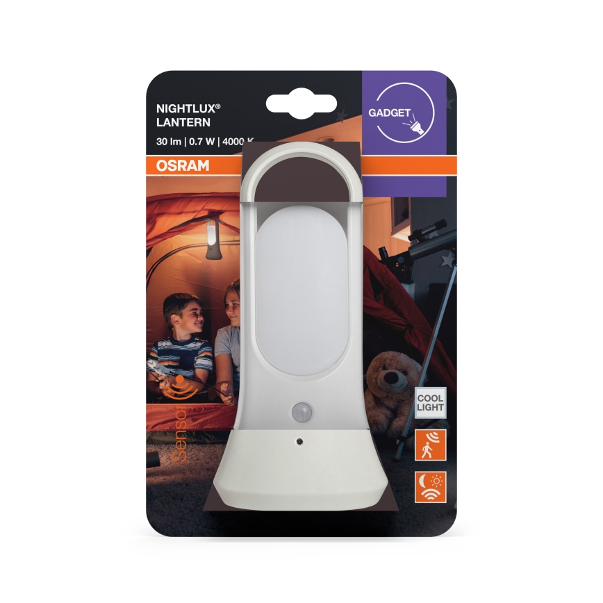 Osram - Lampe d'orientation LED avec capteur de mouvement et détecteur crépusculaire MOBILE LED/0,7W/4xAAA blanche