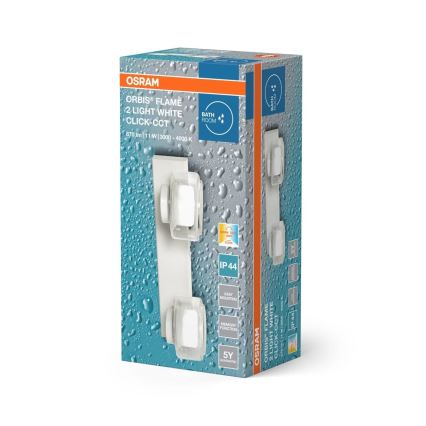 Osram - Applique murale LED pour salle de bains ORBIS FLAME 2xLED/5,5W/230V IP44 blanche