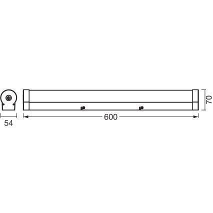 Osram - Dimbare LED-spiegelverlichting ORBIS TUBE LED/12W/230V 3000/4000K 60 cm IP44 mat chroom