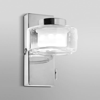 Osram - LED-wandlamp voor de badkamer ORBIS FLAME LED/5,5W/230V 3000/4000K IP44 glanzend chroom