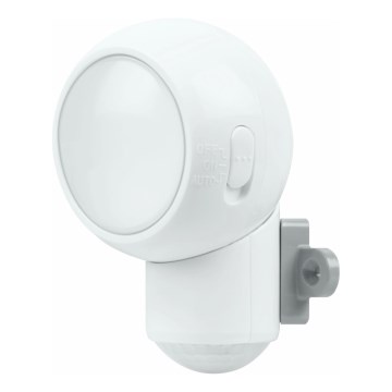 Osram - LED buiten oriëntatielamp met bewegings- en schemersensor SPYLUX LED/0,3W/4,5V IP43 wit