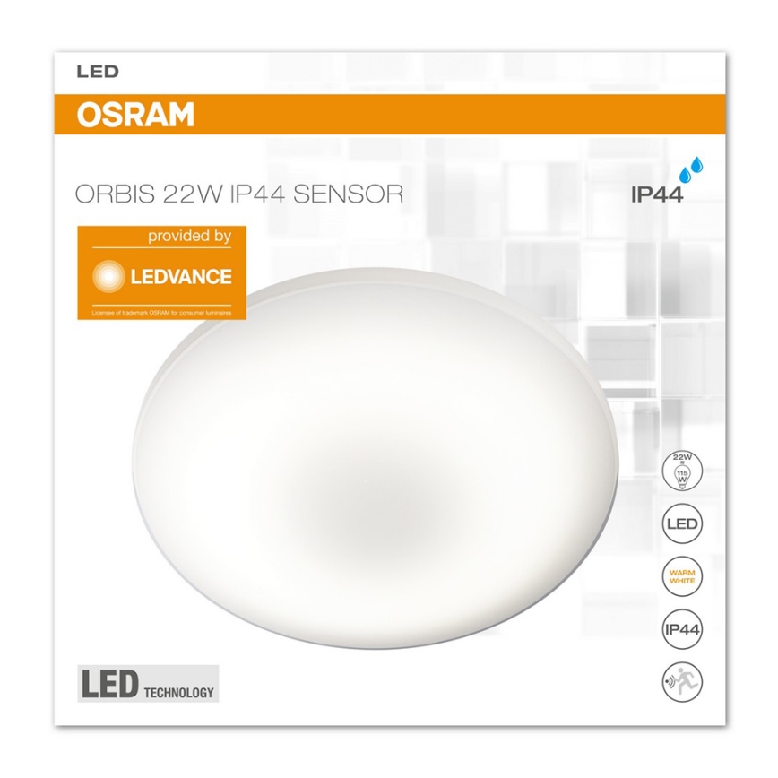 Osram - LED Buitenlamp met sensor SILARA LED/22W/230V IP44