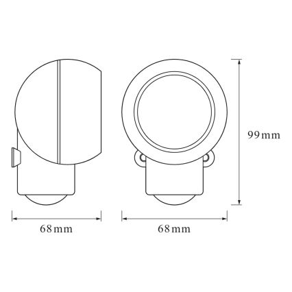 Osram - LED buiten oriëntatielamp met bewegings- en schemersensor SPYLUX LED/0,3W/4,5V IP43 wit