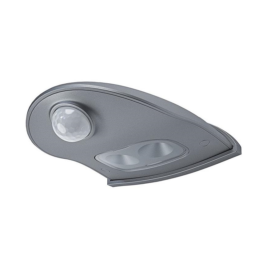 Osram - LED buitenmuurlamp met sensor DOORLED LED/0,5W/3xAA IP54 zilver