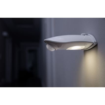 Osram - LED buitenwandlamp met sensor DOORLED LED/0,5W/3xAA IP54 wit