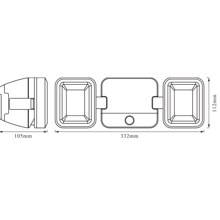 Osram - LED buitenwandspot met sensor BATTERY 2xLED/5W/4xD IP54