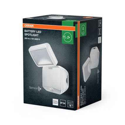 Osram - LED buitenwandstraler met bewegingssensor BATTERY LED/4W/4xD IP54