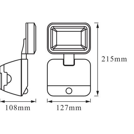 Osram - LED buitenwandstraler met bewegingssensor BATTERY LED/4W/4xD IP54