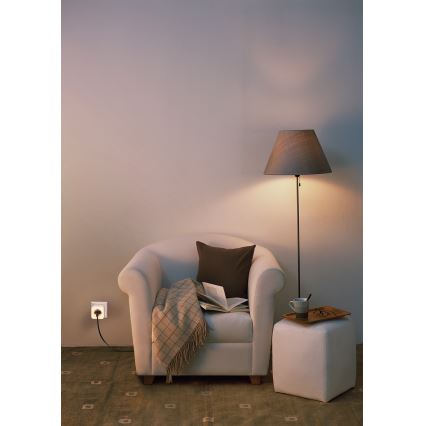 Osram - Dimbare LED slimme stekker met verlichting SCHUKO SMART+ NIGHTLIGHT 3680W/230V Wi‑Fi