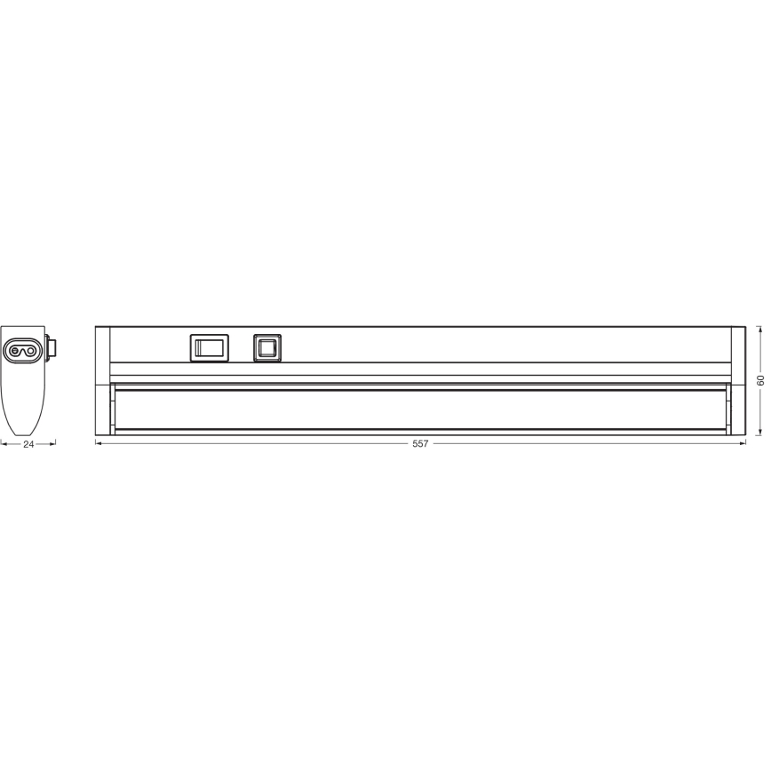 Osram - LED-dimbaar onderbouwarmatuur LINEAR TURN LED/10W/230V 3000/4000/6500K 55 cm wit