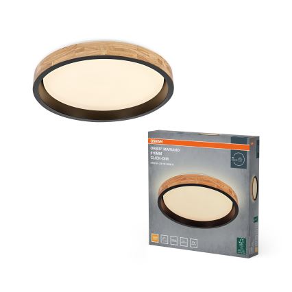 Osram - LED-dimbare plafondlamp MARIANO LED/36W/230V Ø 51 cm eiken/zwart