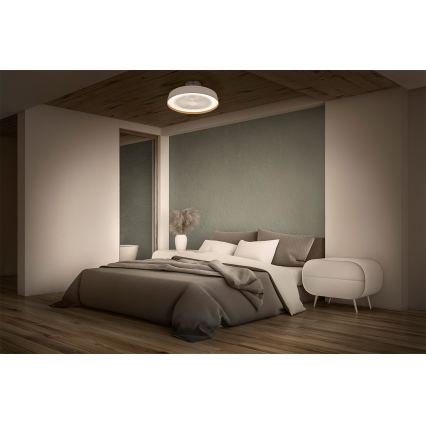Osram - Dimbare LED-plafondlamp met plafondventilator LED/49W/230V 2700-6500K wit/goud + afstandsbediening