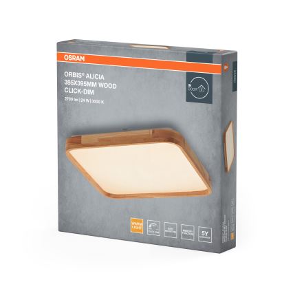 Osram - Dimbare LED-plafondlamp ORBIS ALICIA LED/24W/230V 39,5x39,5 cm beige