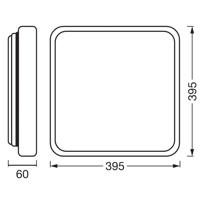 Osram - Dimbare LED-plafondlamp ORBIS ALICIA LED/24W/230V 39,5x39,5 cm beige