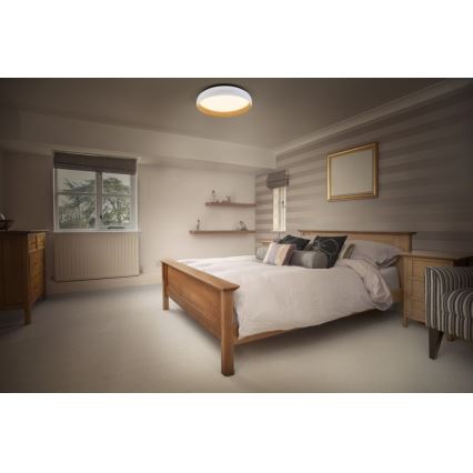 Osram - ORBIS LIVIA dimbare LED-plafondlamp, 16W/230V, Ø 30 cm, wit/bruin
