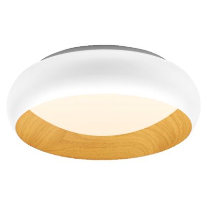 Osram - ORBIS LIVIA dimbare LED-plafondlamp, 16W/230V, Ø 30 cm, wit/bruin