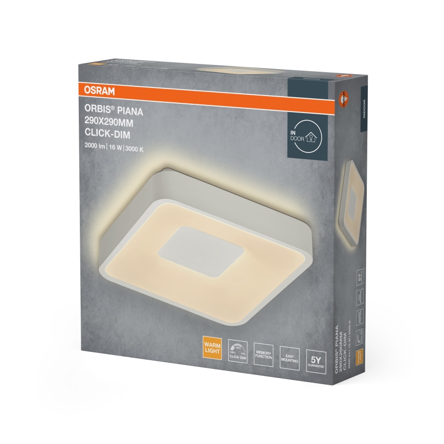 Osram - LED dimbare plafondlamp ORBIS PIANA LED/16W/230V 29x29 cm wit