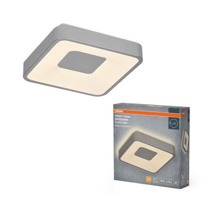 Osram - Dimbare LED plafondlamp ORBIS PIANA LED/16W/230V 29x29 cm zilver