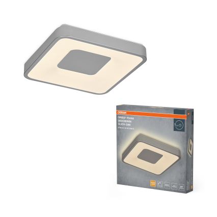 Osram - Dimbare LED-plafondlamp ORBIS PIANA LED/24W/230V 38x38 cm zilverkleurig