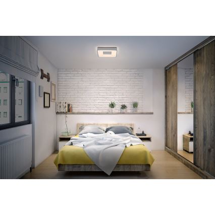 Osram - Dimbare LED-plafondlamp ORBIS PIANA LED/36W/230V 48,5x48,5 cm zilver