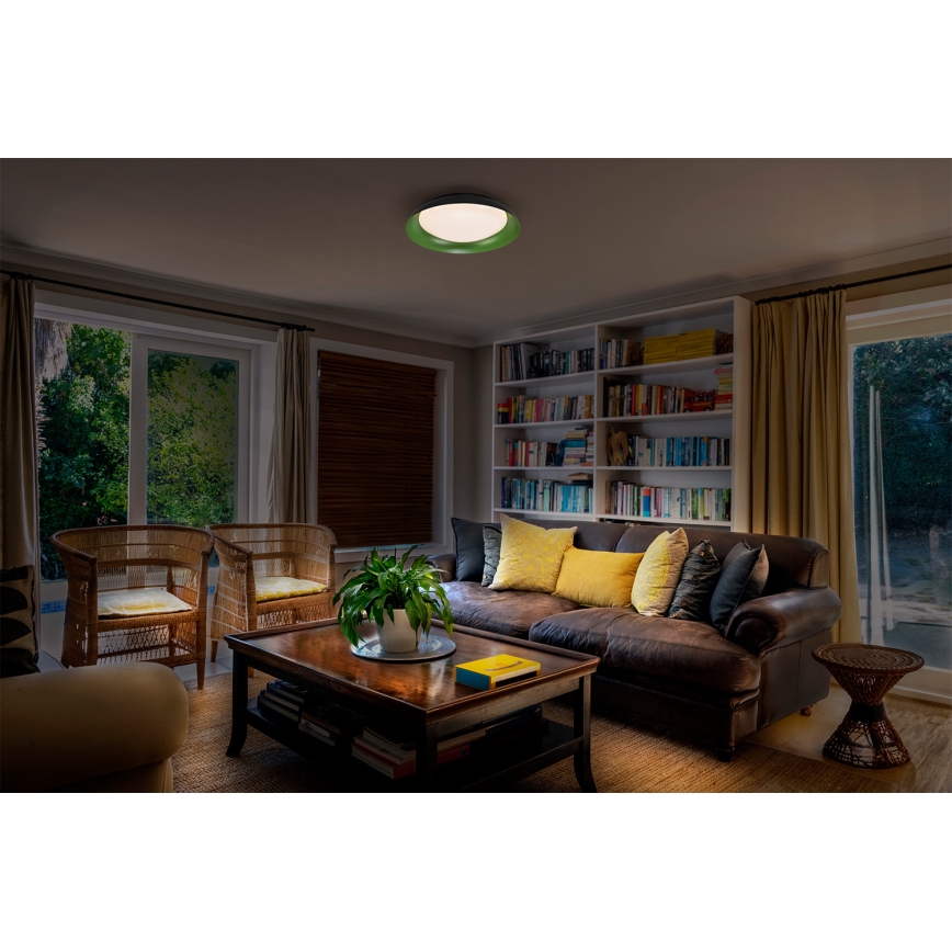 Osram - LED dimbare plafondlamp ORBIS PLATE LED/19W/230V Ø 31 cm groen/zwart