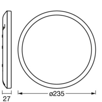 Osram - Dimbare LED-plafondlamp ORBIS ULTRA SLIM LED/15W/230V 3000K Ø 23,5 cm zwart