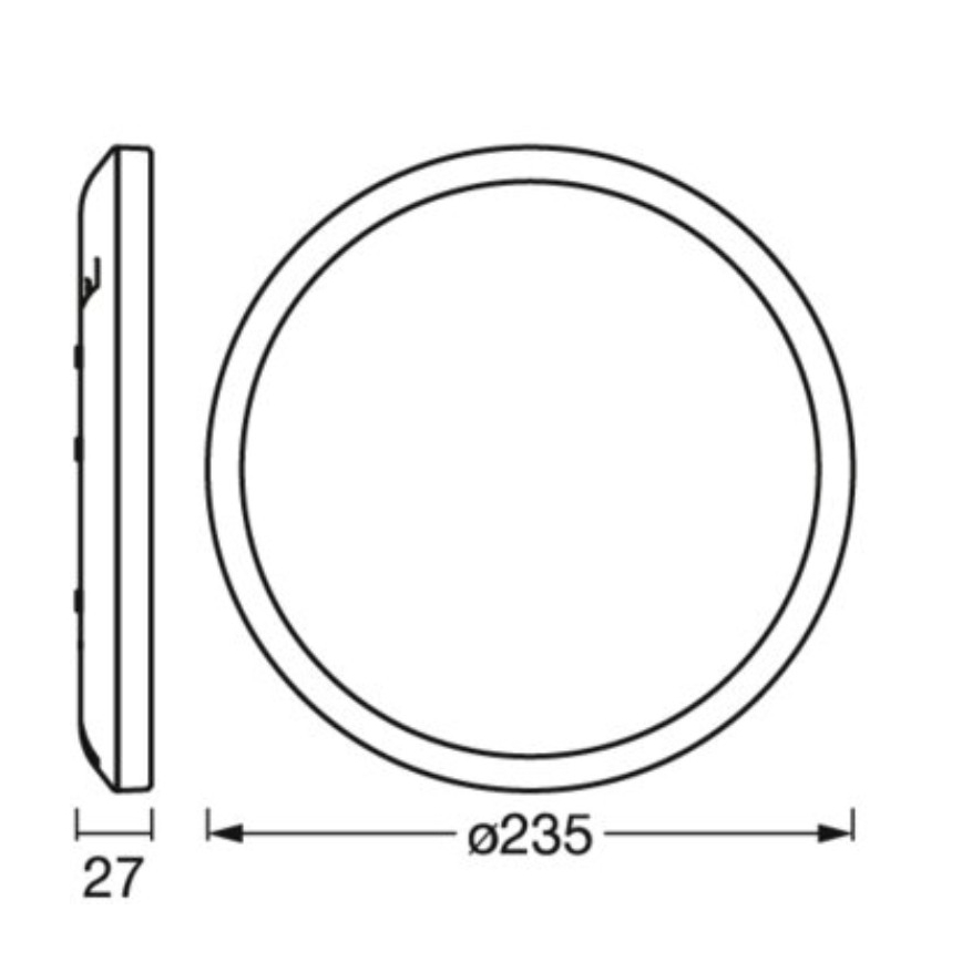 Osram - Dimbare LED-plafondlamp ORBIS ULTRA SLIM LED/15W/230V 3000K Ø 23,5 cm zwart