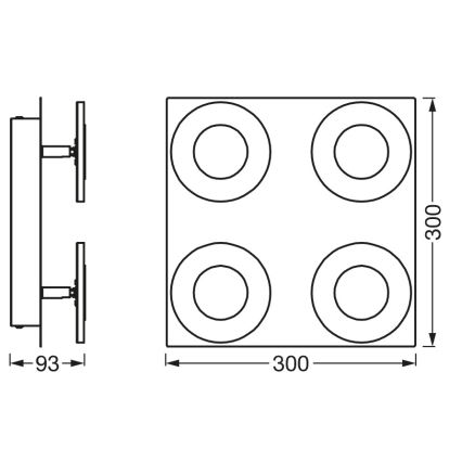 Osram - Dimbare LED-plafondlamp voor badkamer SMART+ WAVE LED/24W/230V 3000-6500K IP44 Wi-Fi