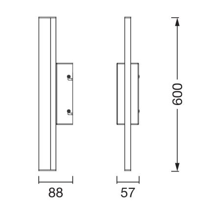 Osram - Dimbare LED-spiegelverlichting ORBIS MIRROR LED/10W/230V 3000/4000K 60 cm IP44