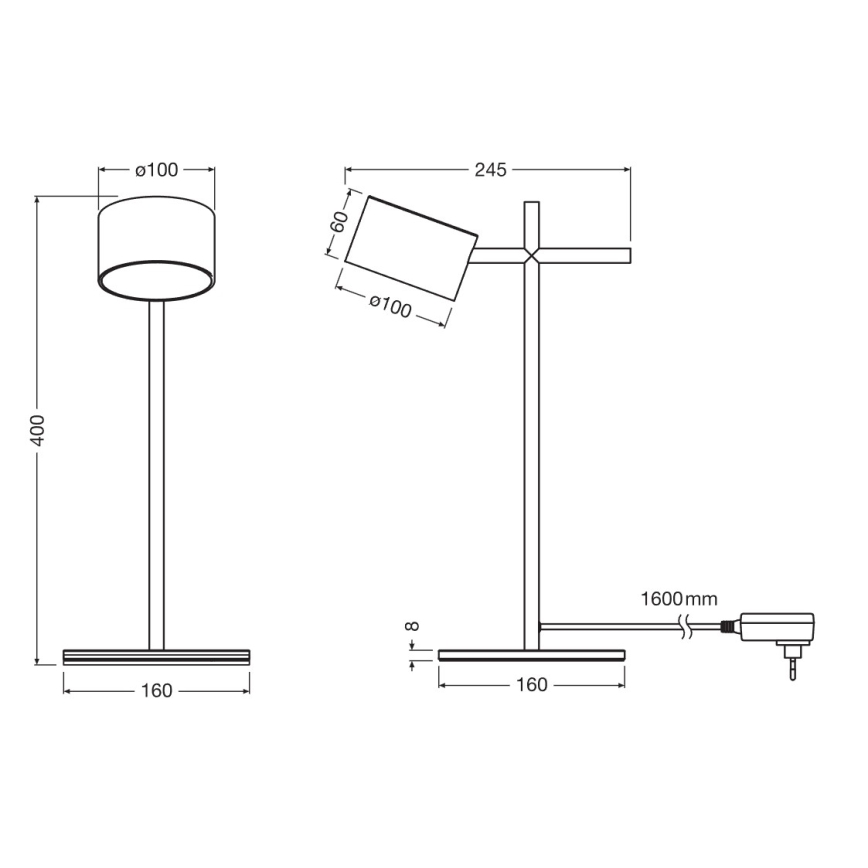 Osram - Dimbare LED-tafellamp met touchbediening DECOR KYOTO LED/12W/230V CRI 90 zwart