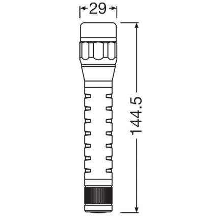 Osram - Dimbare LED-zaklamp LEDINSPECT TORCH 350 ESSENTIAL LED/4W/2xAAA IP44