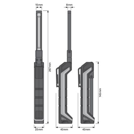 Osram - Lampe de poche LED rechargeable dimmable LEDINSPECT POCKET200 LED/2W/3,7V IP54