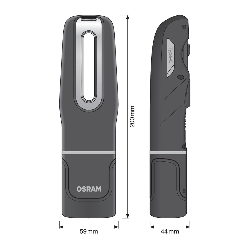Osram - Lampe torche LED rechargeable à intensité variable LEDINSPECT MINI250 LED/7W/3,7V IP65 2000 mAh