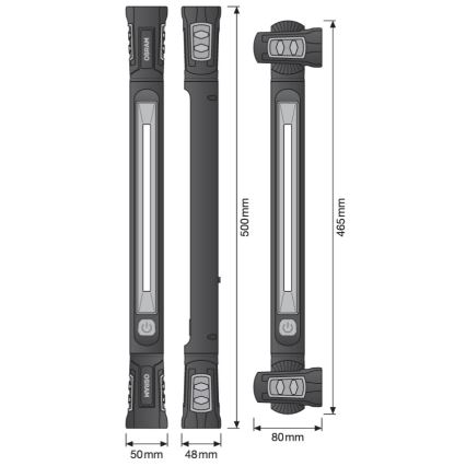 Osram - Lampe torche LED rechargeable à intensité réglable LEDINSPECT UTILITY1000 LED/19W/7,4V 2600 mAh