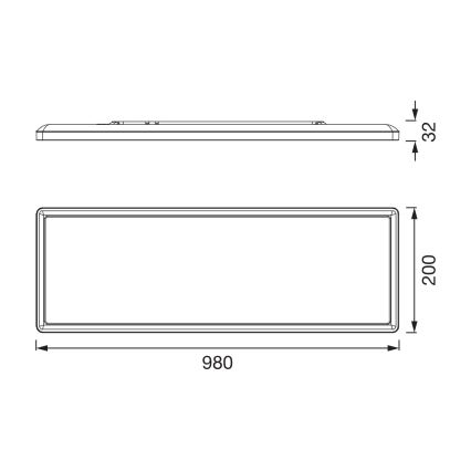 Osram - Plafonnier LED dimmable pour salle de bains PLANON EASYFIX LED/30W/230V 2600-6000K 20x98 cm IP54 blanc + télécommande