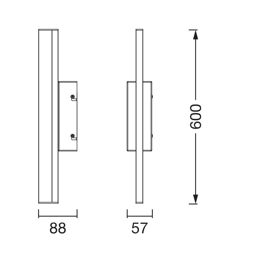 Osram - Éclairage LED dimmable pour miroir de salle de bains ORBIS MIRROR 10 W / 230 V, 3000/4000 K, 60 cm, IP44, blanc