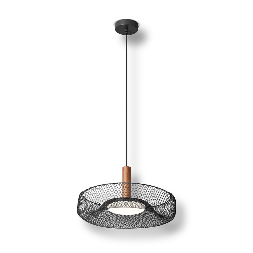 Osram - LED-hanglamp aan kabel DECOR MESH LED/18,5 W/230 V Ø 40 cm zwart/rubberhout