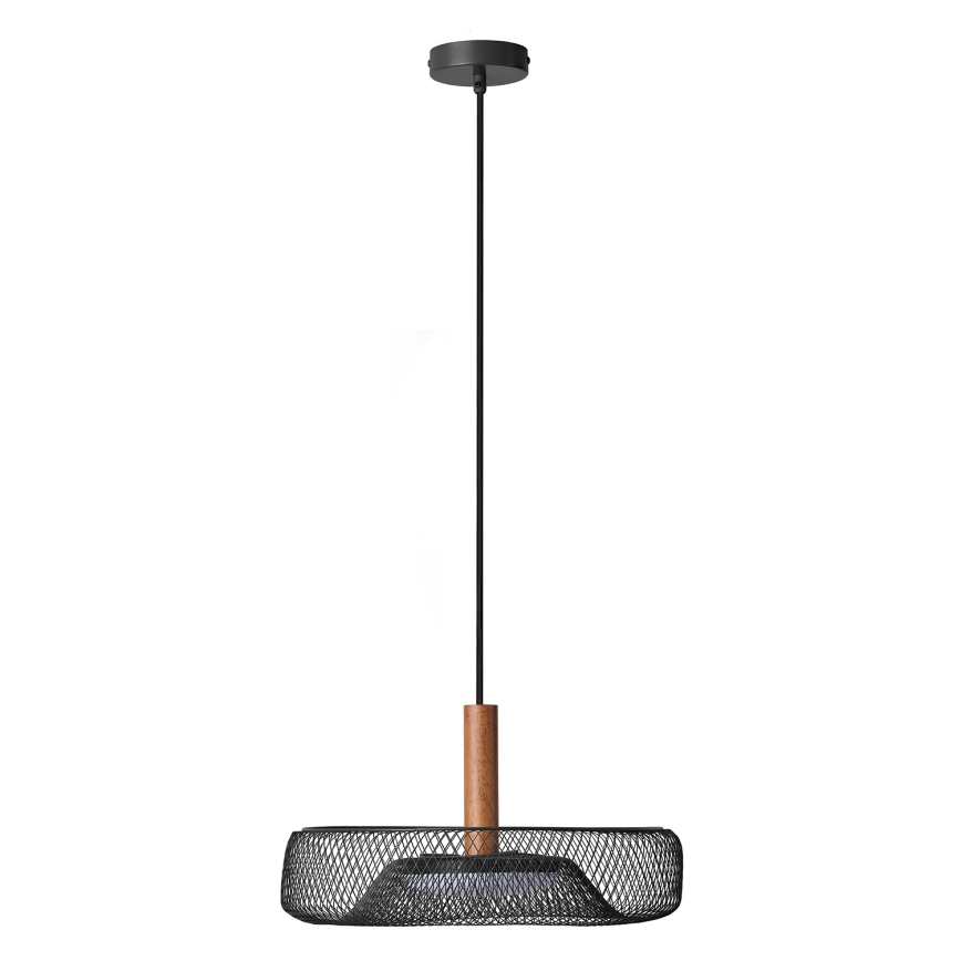 Osram - LED-hanglamp aan kabel DECOR MESH LED/18,5 W/230 V Ø 40 cm zwart/rubberhout
